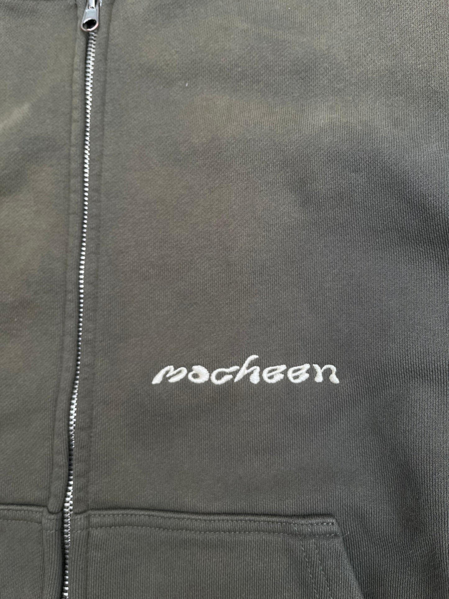 sun-faded zip up "olive green"