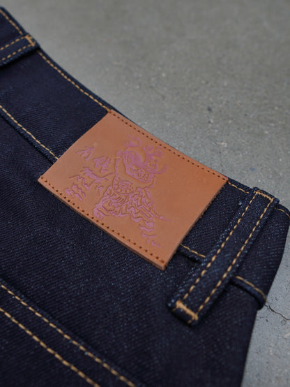 raw denim balloon jeans "yellow"