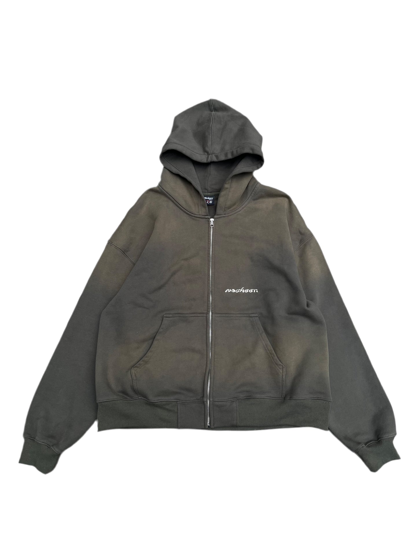 sun-faded zip up "olive green"
