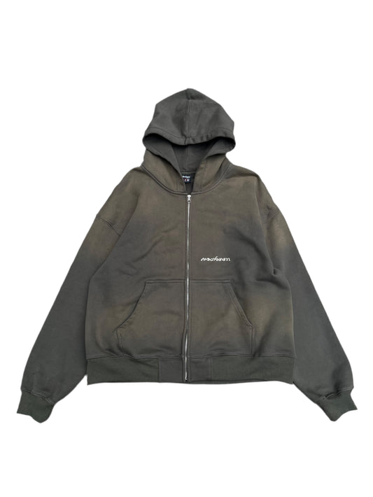 sun-faded zip up "olive green"
