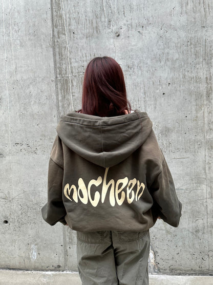 sun-faded zip up "olive green"