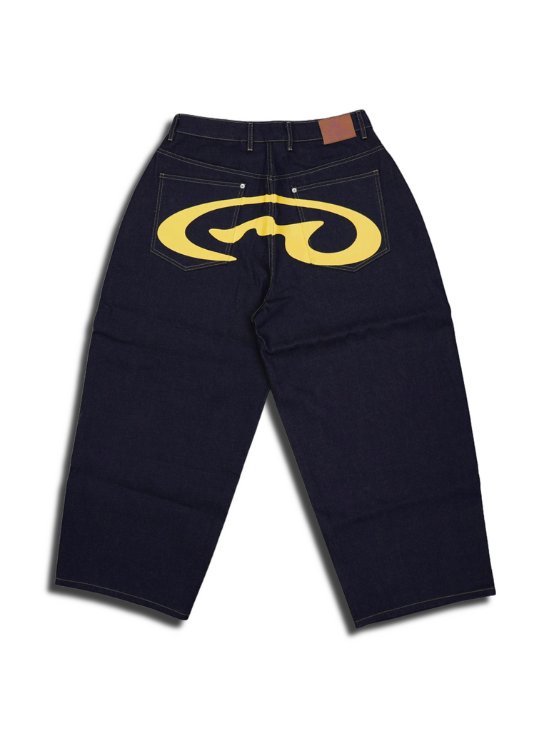 raw denim balloon jeans 